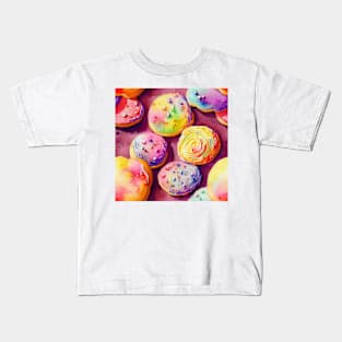 Watercolor cookie pattern Kids T-Shirt